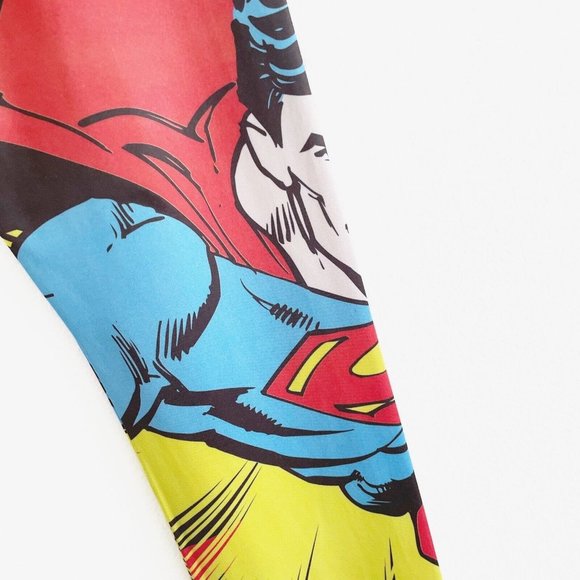 DC Comics Superman Womens Leggings Large Red Blue Yoga Halloween Character Small - Picture 9 of 11
